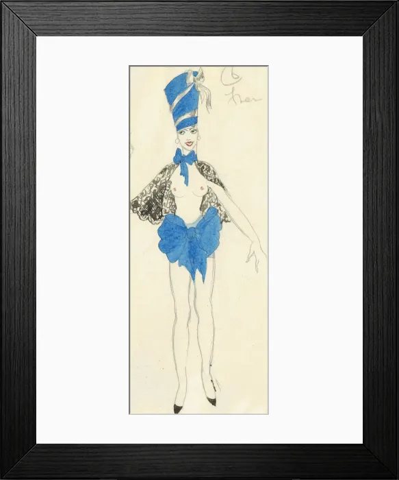 Framed Print : Murrays Cabaret Club costume design Framed Print : Murrays Cabaret Club costume design