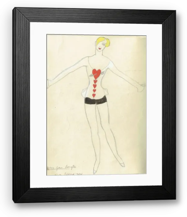 Framed Print : Murrays Cabaret Club costume design Framed Print : Murrays Cabaret Club costume design