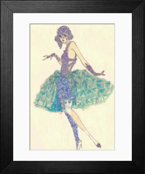 Framed Print : Murrays Cabaret Club costume design Framed Print : Murrays Cabaret Club costume design