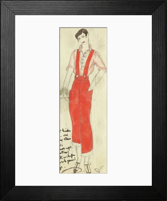 Framed Print : Murrays Cabaret Club costume design Framed Print : Murrays Cabaret Club costume design