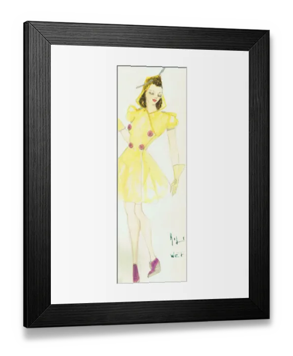 Framed Print : Murrays Cabaret Club costume design Framed Print : Murrays Cabaret Club costume design