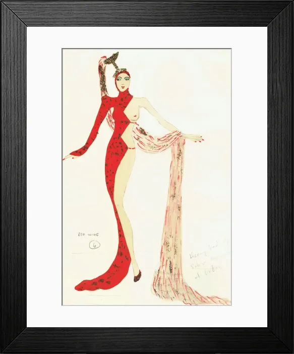 Framed Print : Murrays Cabaret Club costume design Framed Print : Murrays Cabaret Club costume design