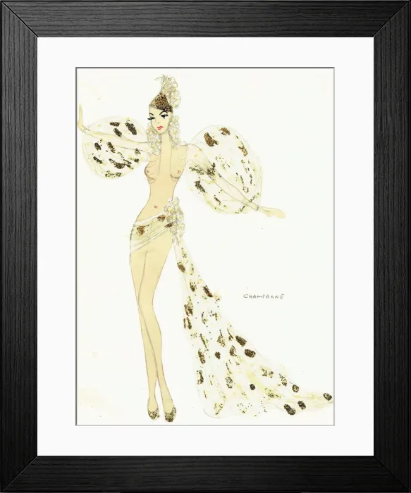 Framed Print : Murrays Cabaret Club costume design Framed Print : Murrays Cabaret Club costume design