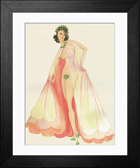 Framed Print : Murrays Cabaret Club costume design Framed Print : Murrays Cabaret Club costume design