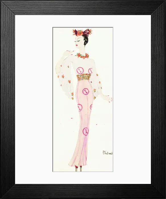 Framed Print : Murrays Cabaret Club costume design Framed Print : Murrays Cabaret Club costume design