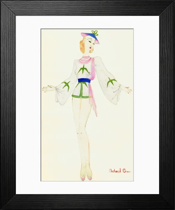 Framed Print : Murrays Cabaret Club costume design Framed Print : Murrays Cabaret Club costume design