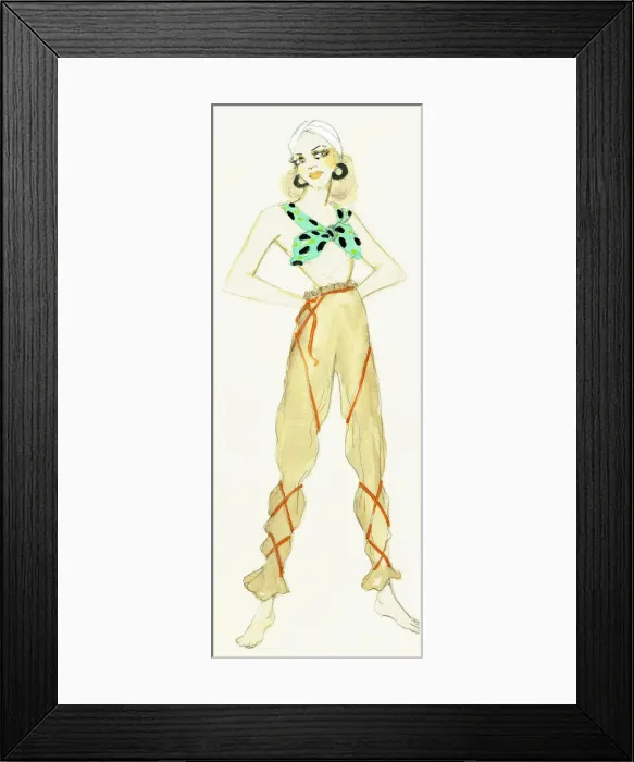 Framed Print : Murrays Cabaret Club costume design Framed Print : Murrays Cabaret Club costume design