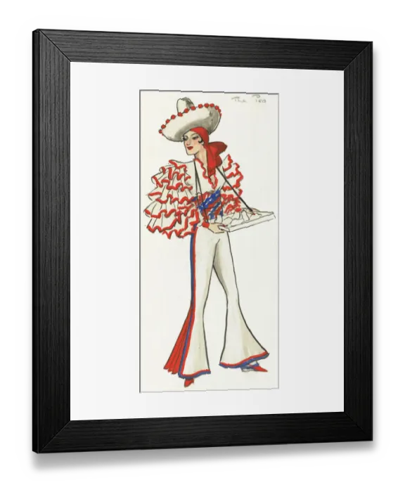Framed Print : Murrays Cabaret Club costume design Framed Print : Murrays Cabaret Club costume design