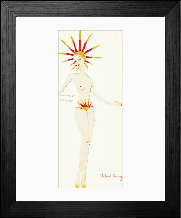 Framed Print : Murrays Cabaret Club costume design Framed Print : Murrays Cabaret Club costume design