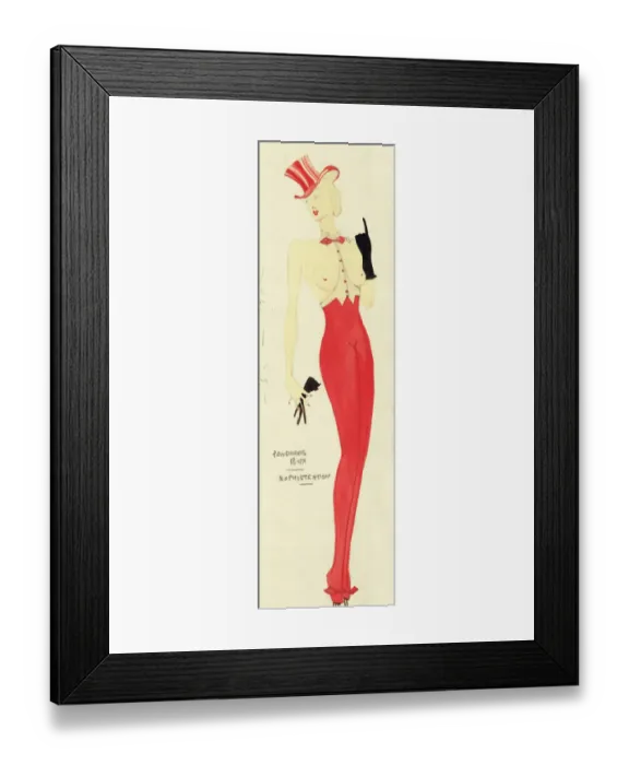 Framed Print : Murrays Cabaret Club costume design Framed Print : Murrays Cabaret Club costume design