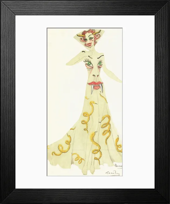 Framed Print : Murrays Cabaret Club costume design