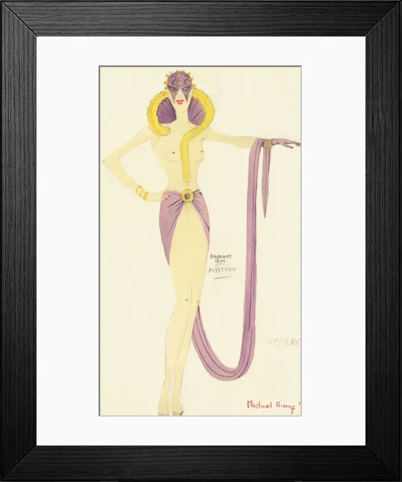 Framed Print : Murrays Cabaret Club costume design Framed Print : Murrays Cabaret Club costume design