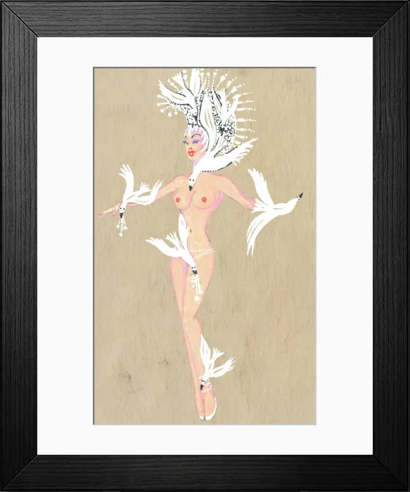 Framed Print : Murrays Cabaret Club costume design Framed Print : Murrays Cabaret Club costume design