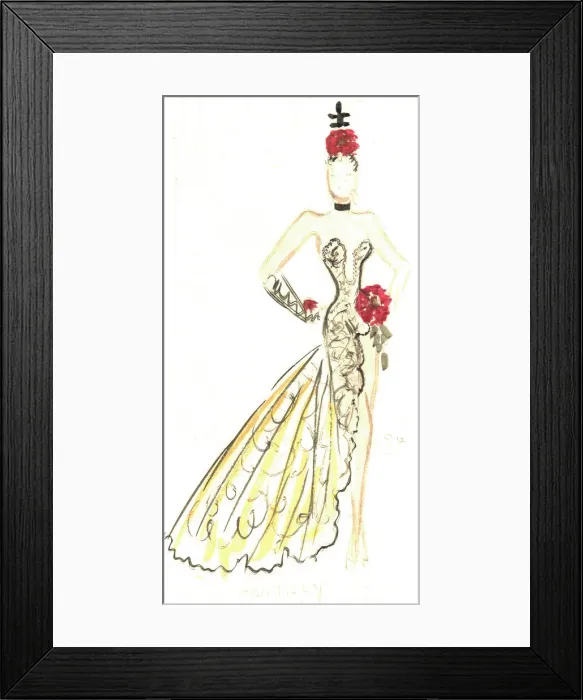 Framed Print : Murrays Cabaret Club costume design Framed Print : Murrays Cabaret Club costume design