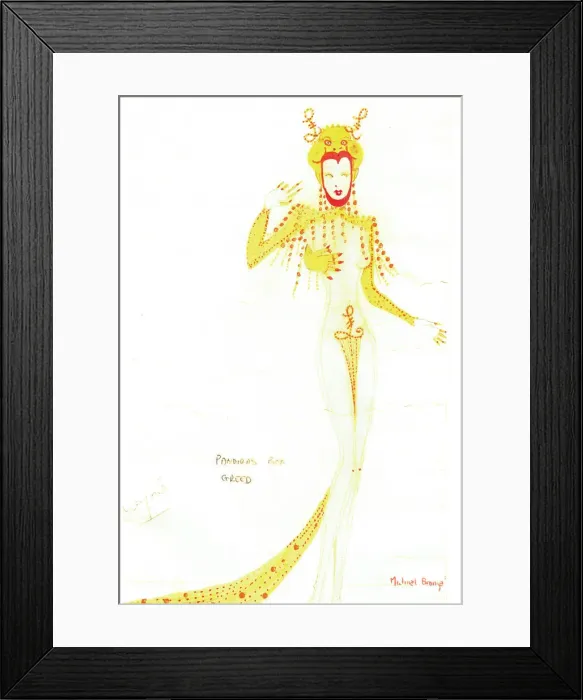 Framed Print : Murrays Cabaret Club costume design Framed Print : Murrays Cabaret Club costume design