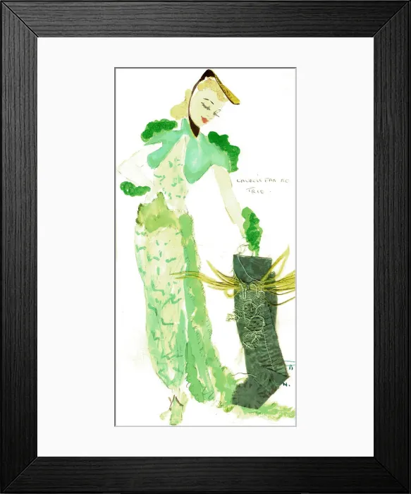 Framed Print : Murrays Cabaret Club costume design Framed Print : Murrays Cabaret Club costume design