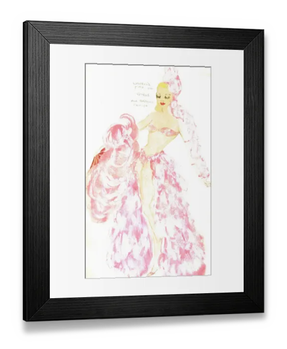 Framed Print : Murrays Cabaret Club costume design Framed Print : Murrays Cabaret Club costume design