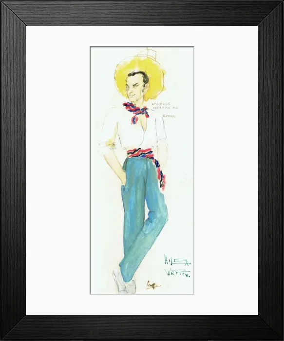 Framed Print : Murrays Cabaret Club costume design Framed Print : Murrays Cabaret Club costume design
