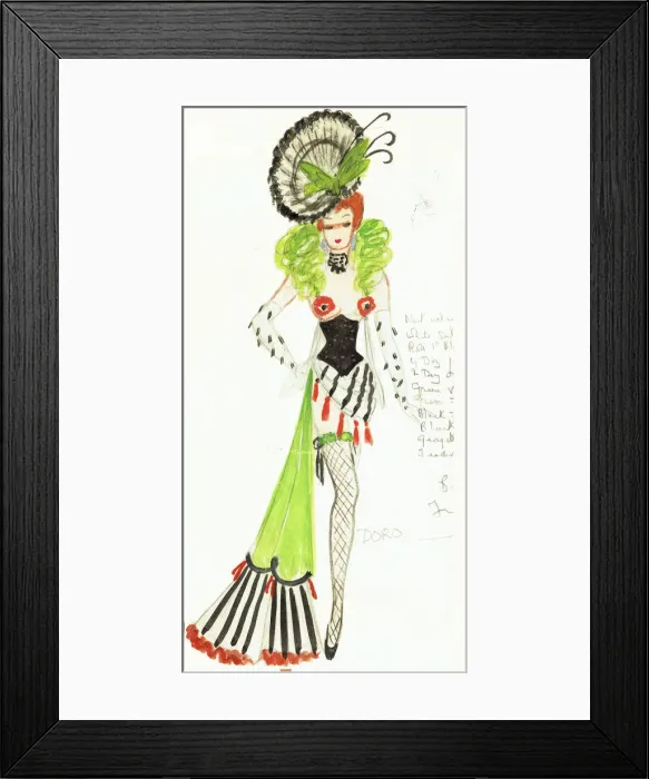 Framed Print : Murrays Cabaret Club costume design Framed Print : Murrays Cabaret Club costume design