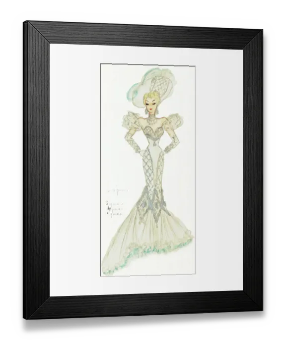 Framed Print : Murrays Cabaret Club costume design Framed Print : Murrays Cabaret Club costume design