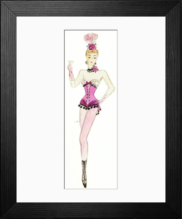 Framed Print : Murrays Cabaret Club costume design Framed Print : Murrays Cabaret Club costume design