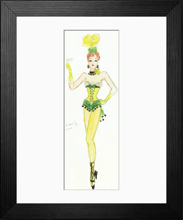 Framed Print : Murrays Cabaret Club costume design Framed Print : Murrays Cabaret Club costume design