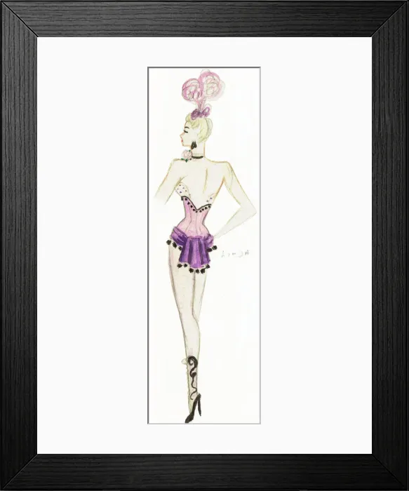 Framed Print : Murrays Cabaret Club costume design Framed Print : Murrays Cabaret Club costume design