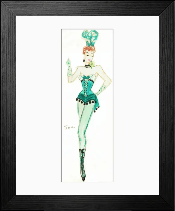 Framed Print : Murrays Cabaret Club costume design Framed Print : Murrays Cabaret Club costume design
