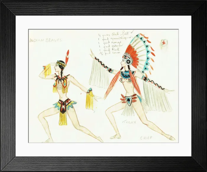Framed Print : Murrays Cabaret Club costume design Framed Print : Murrays Cabaret Club costume design