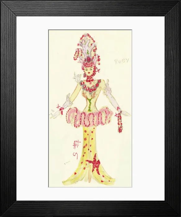 Framed Print : Murrays Cabaret Club costume design Framed Print : Murrays Cabaret Club costume design