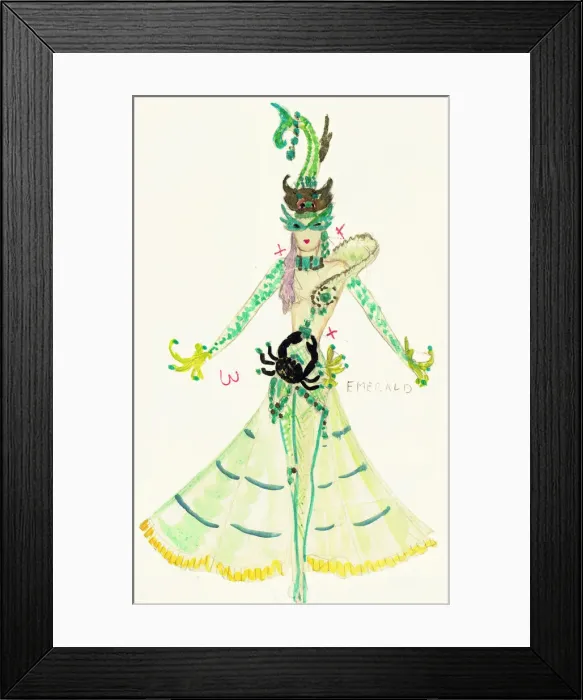 Framed Print : Murrays Cabaret Club costume design Framed Print : Murrays Cabaret Club costume design