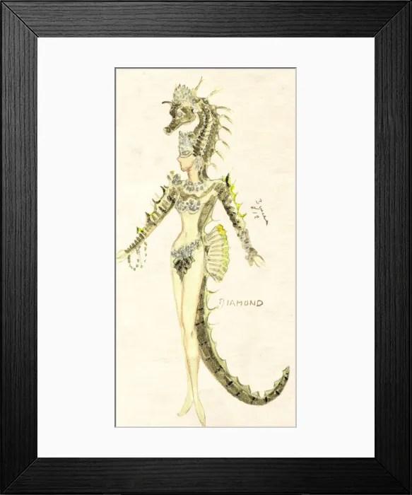 Framed Print : Murrays Cabaret Club costume design Framed Print : Murrays Cabaret Club costume design
