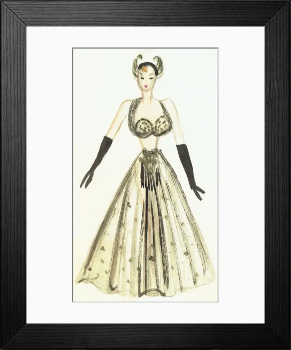 Framed Print : Murrays Cabaret Club costume design Framed Print : Murrays Cabaret Club costume design
