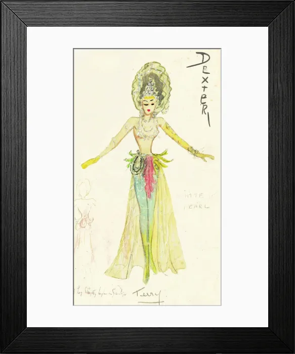 Framed Print : Murrays Cabaret Club costume design Framed Print : Murrays Cabaret Club costume design