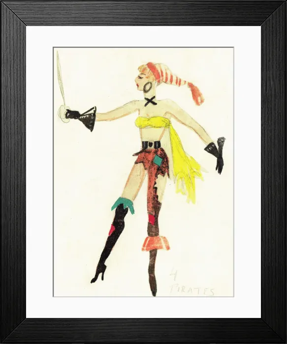 Framed Print : Murrays Cabaret Club costume design Framed Print : Murrays Cabaret Club costume design