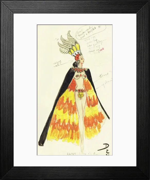 Framed Print : Murrays Cabaret Club costume design Framed Print : Murrays Cabaret Club costume design