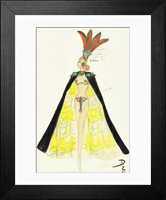 Framed Print : Murrays Cabaret Club costume design Framed Print : Murrays Cabaret Club costume design