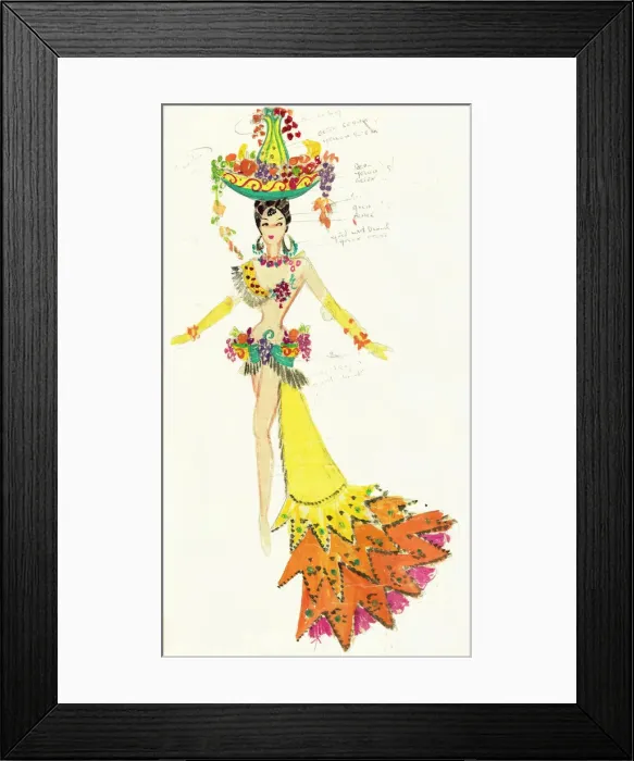 Framed Print : Murrays Cabaret Club costume design Framed Print : Murrays Cabaret Club costume design