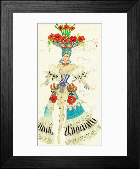 Framed Print : Murrays Cabaret Club costume design Framed Print : Murrays Cabaret Club costume design
