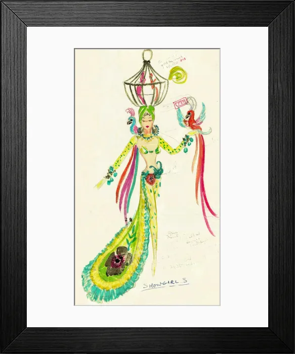 Framed Print : Murrays Cabaret Club costume design Framed Print : Murrays Cabaret Club costume design