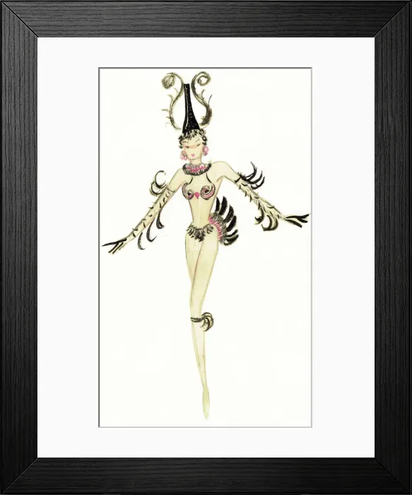 Framed Print : Murrays Cabaret Club costume design Framed Print : Murrays Cabaret Club costume design