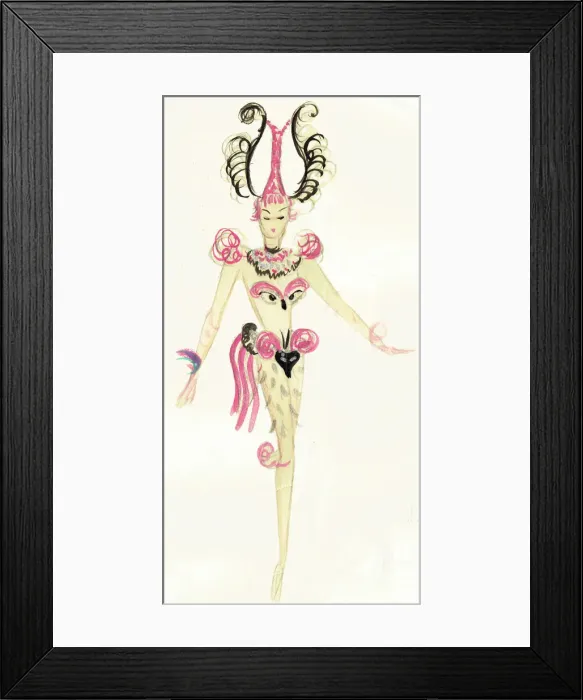 Framed Print : Murrays Cabaret Club costume design Framed Print : Murrays Cabaret Club costume design