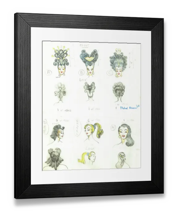 Framed Print : Murrays Cabaret Club costume design Framed Print : Murrays Cabaret Club costume design