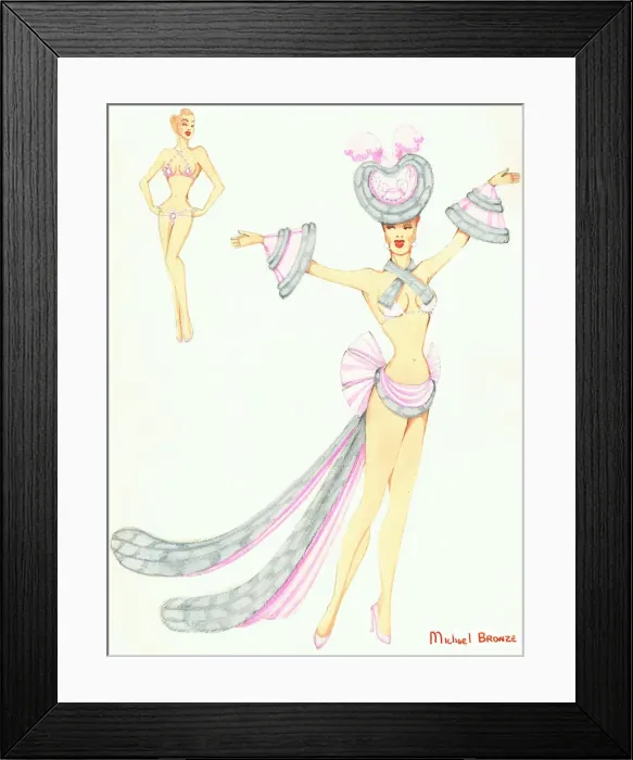 Framed Print : Murrays Cabaret Club costume design Framed Print : Murrays Cabaret Club costume design
