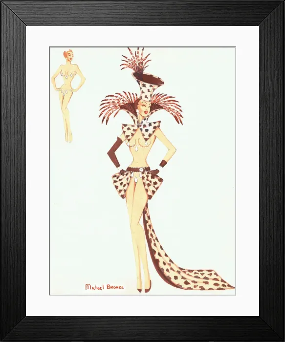 Framed Print : Murrays Cabaret Club costume design Framed Print : Murrays Cabaret Club costume design
