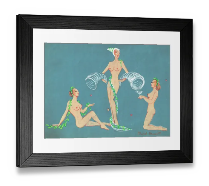 Framed Print : Murrays Cabaret Club costume design Framed Print : Murrays Cabaret Club costume design