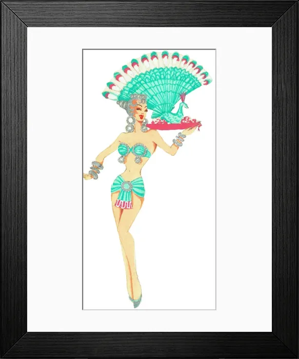 Framed Print : Murrays Cabaret Club costume design Framed Print : Murrays Cabaret Club costume design