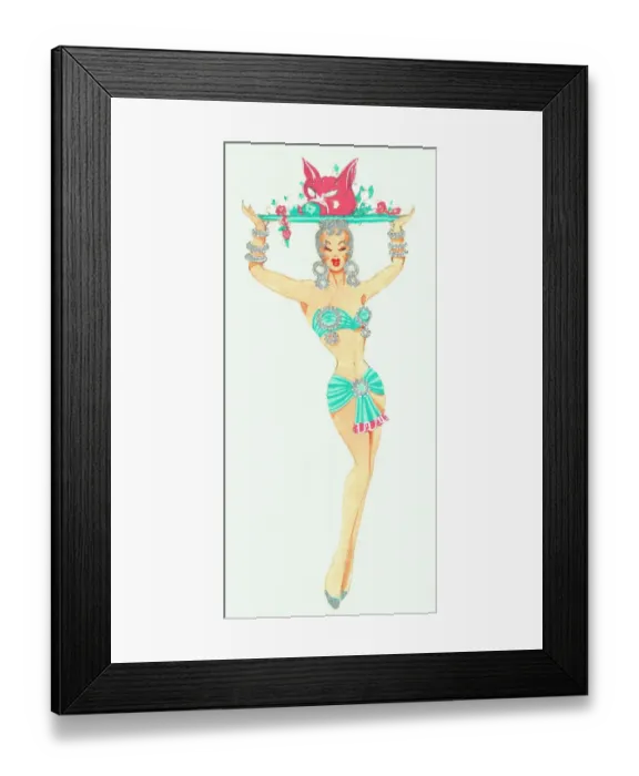 Framed Print : Murrays Cabaret Club costume design Framed Print : Murrays Cabaret Club costume design