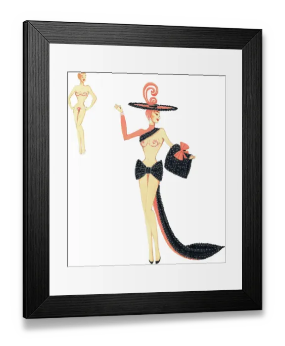 Framed Print : Murrays Cabaret Club costume design Framed Print : Murrays Cabaret Club costume design