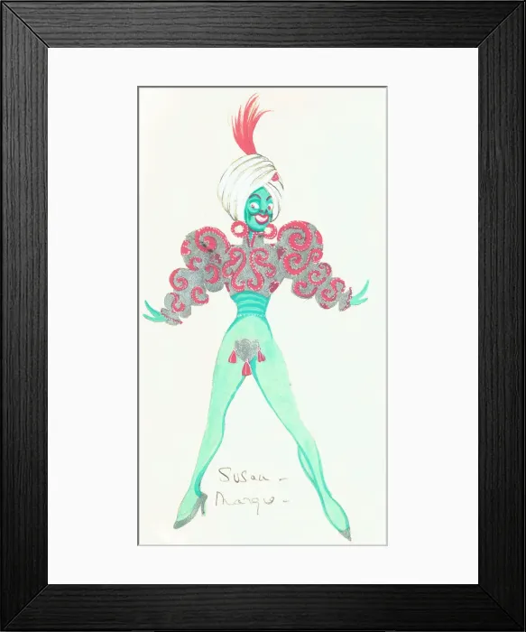 Framed Print : Murrays Cabaret Club costume design Framed Print : Murrays Cabaret Club costume design